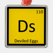 Ds - Deviled Eggs Appetizer Chemistry Symbol Metalen Ornament (Voorkant)