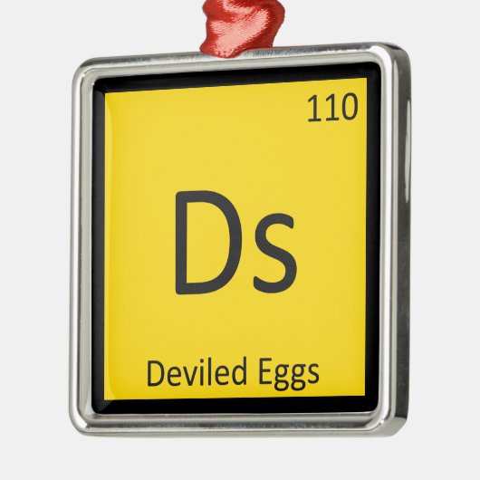 Ds - Deviled Eggs Appetizer Chemistry Symbol Metalen Ornament (Links)