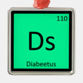 Ds - Diakever Meme Chemistry Periodic Table Metalen Ornament (Voorkant)