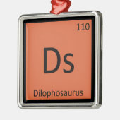 Ds - Dilophosaurus Dinosaur Chemistry Symbol Metalen Ornament (Links)