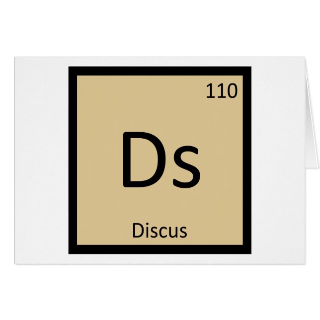 Ds - Discus Atletiek Chemisch symbool (Voorkant Horizontaal)