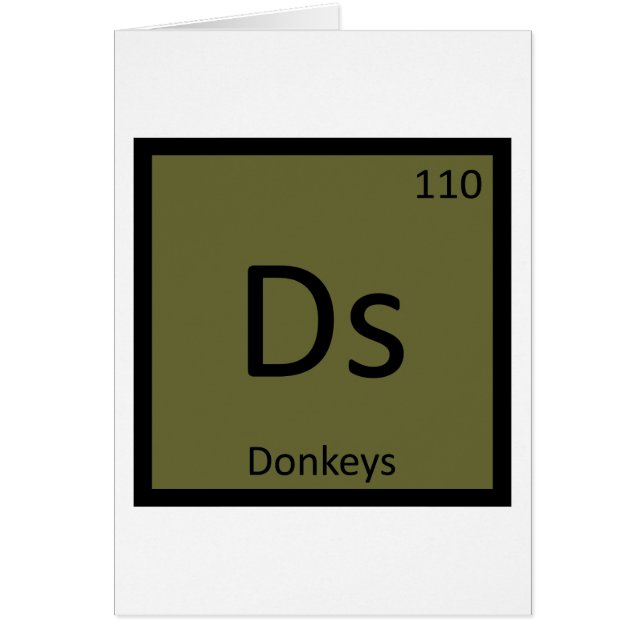 Ds - Donalenchemie Periodic Table Element (Voorkant)
