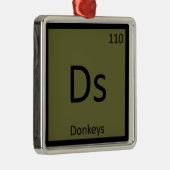 Ds - Donalenchemie Periodic Table Element Metalen Ornament (Rechts)