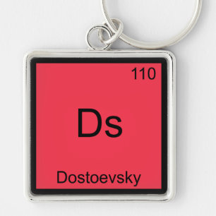 Ds - Dostoevsky Funny Chemistry Element Symbol T-s Sleutelhanger