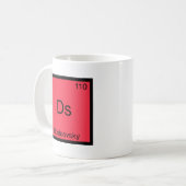 Ds - Dostojevski Grappig Chemie Element Symbool T- Koffiemok (Voorkant links)