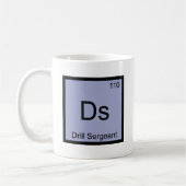 Ds - Drill Sergeant Chemie Element Symbool T-shirt Koffiemok (Links)