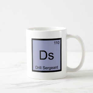 Ds - Drill Sergeant Chemie Element Symbool T-shirt Koffiemok