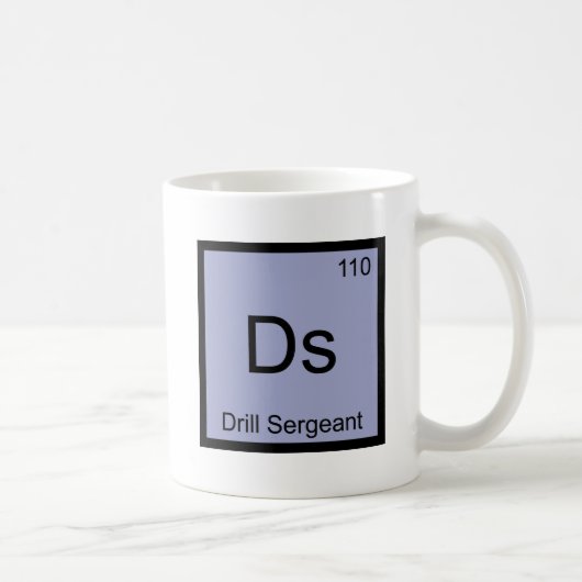 Ds - Drill Sergeant Chemie Element Symbool T-shirt Koffiemok (Rechts)