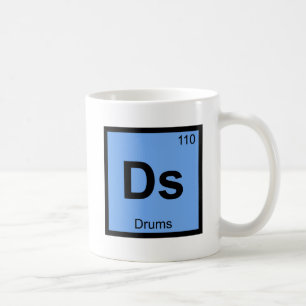 Ds - Drums Music Chemistry Periodic Table Symbol Koffiemok