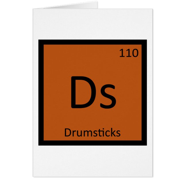 Ds - Drumsticks Chemistry Periodic Table Symbol (Voorkant)