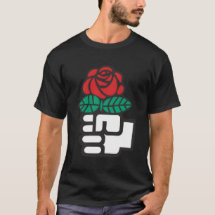 DSA Democratische Socialisten Amerika Bloemen T-shirt