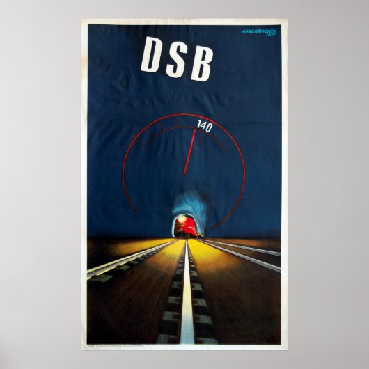 DSB Poster Deense staatsspoorwegen (Voorkant)