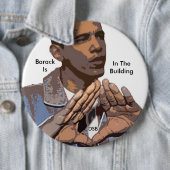 DSB steunt President-Verkozen Obama Ronde Button 6,0 Cm (In situ)