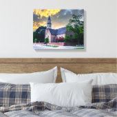 DSC02400-2-Bruton Parrish Kerk bij zonsondergang Canvas Afdruk (Insitu (Slaapkamer))