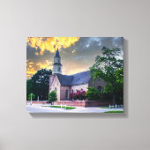 DSC02400-2-Bruton Parrish Kerk bij zonsondergang Canvas Afdruk (Voorkant)