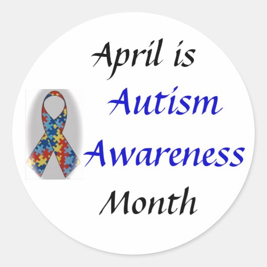 DSC_0555, Autisme Awareness, April is, Maand Ronde Sticker (Voorkant)