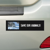 DSC_2055, Red onze dieren! Bumpersticker (Op auto)