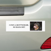DSCF0313, IK EIGENAAR EEN ROTTWEILER, DUS TERUG UI BUMPERSTICKER (Op auto)
