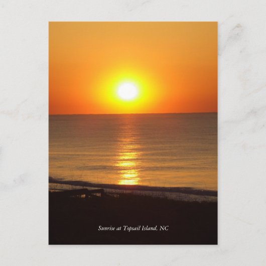 DSCF2915, Sunrise op Topsail Island, NC Briefkaart (Voorkant)