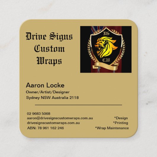 DSCW (vierkant, 6,4 cm x 6,4 cm) Visitekaartje (Voorkant)