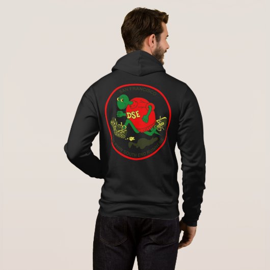 DSE mannen hoodie (Achterkant volledig)