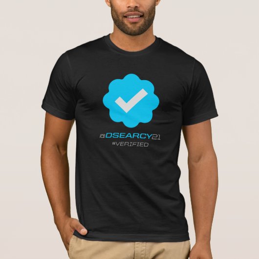@DSearcy21 - Geverifieerd - Zwart T-shirt (Voorkant)