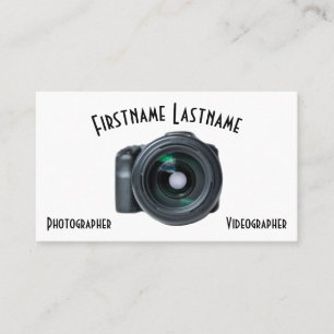 DSLR-cameralenzen voor fotografen videografen Visitekaartje