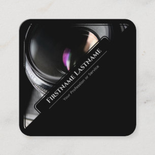 DSLR-cameralenzen voor fotografen Vierkante Visitekaartje