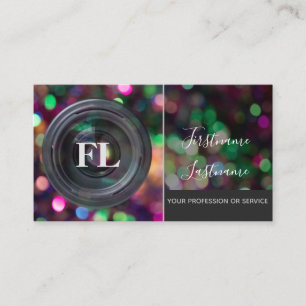 DSLR-cameralenzen voor fotografen Visitekaartje