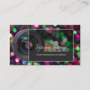 DSLR-cameralenzen voor fotografen Visitekaartje