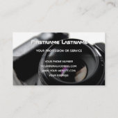 DSLR-cameralenzen voor fotografen Visitekaartje (Achterkant)