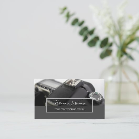 DSLR-cameramens voor fotografen Visitekaartje (Staand voorkant)