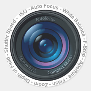 DSLR-functie Ronde Sticker