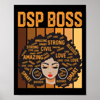 Dsp Boss Krachtige Black History Month Zwarte Trot Poster