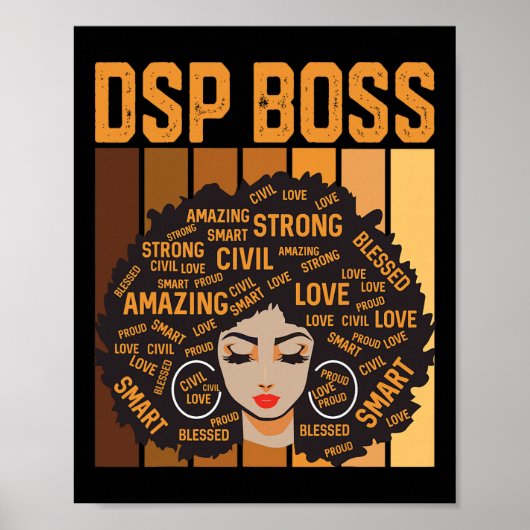 Dsp Boss Powerful Black History Month Black Pride  Poster (Voorkant)