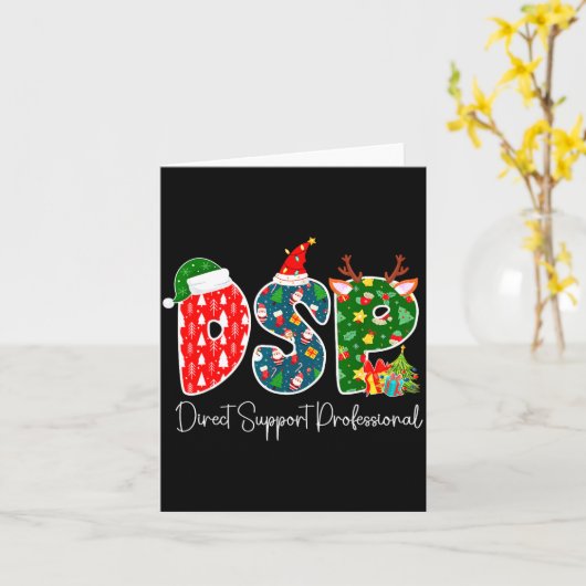 Dsp Christmas Direct Suprt Professional Xmas Famil Kaart (Gele Bloem)