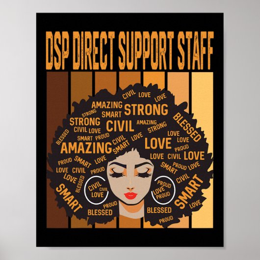 Dsp Directe Ondersteuning Personeel Krachtige Zwar Poster (Voorkant)