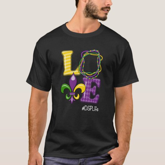 DSP Neurse Mardi Gras Leopard Festival T-shirt (Voorkant)