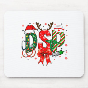 Dsp-verpleegster Kerstboog Dsp-cadeau Xmas Pyjama Muismat
