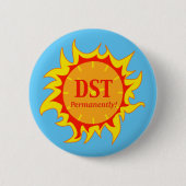DST Permanent Daylight Savings Tijd Ronde Button 5,7 Cm (Voorkant)