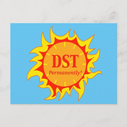 DST permanent - zomertijd Briefkaart (Voorkant)