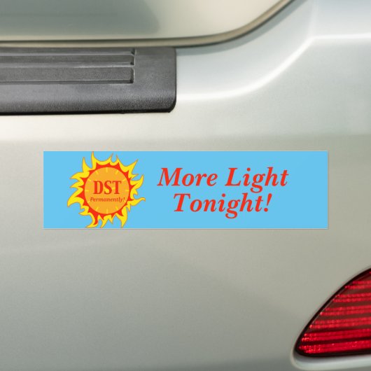 DST permanent - zomertijd Bumpersticker (Op auto)
