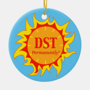 DST permanent - zomertijd Keramisch Ornament