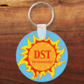 DST permanent - zomertijd Sleutelhanger (Voorkant)