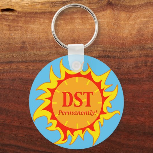 DST permanent - zomertijd Sleutelhanger (Voorkant)