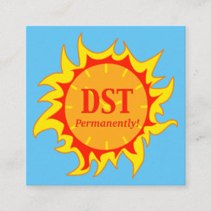 DST permanent - zomertijd Vierkante Visitekaartje