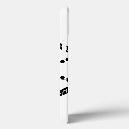 Dstromend zwart-wit Floral ontwerp Case-Mate iPhone Case (Achterkant / Rechts)