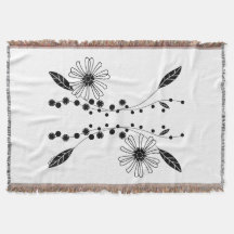 Dstromend zwart-wit Floral ontwerp