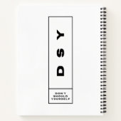 DSY LOGO EEN NOTITIEBOEK (Achterkant)
