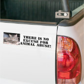 Dsy NEE tegen dierenmisbruik Bumpersticker (Op Truck)